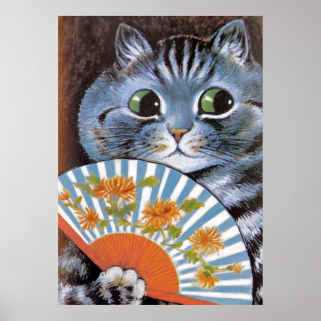 Vintage Louis Wain Cat at the Opera Art Poster (Framsidan)