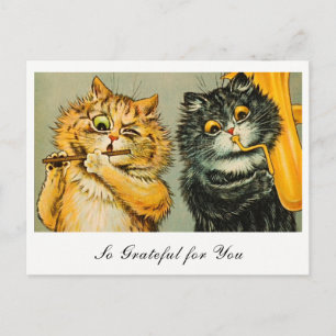 Vintage Louis Wain Katter Så Tacksamma För Dig Vykort