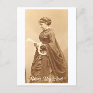 Vintage Louisa May Alcott-porträtt Vykort