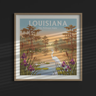 Vintage Louisiana Poster