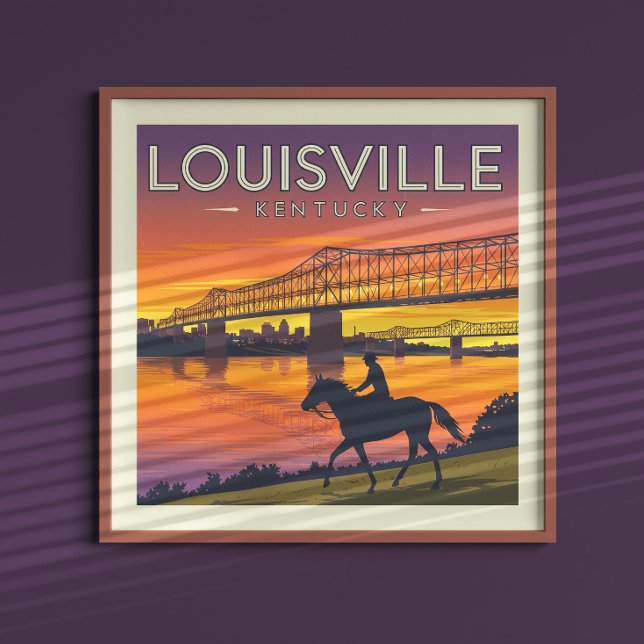 Vintage Louisville Kentucky Poster (Skapare uppladdad)