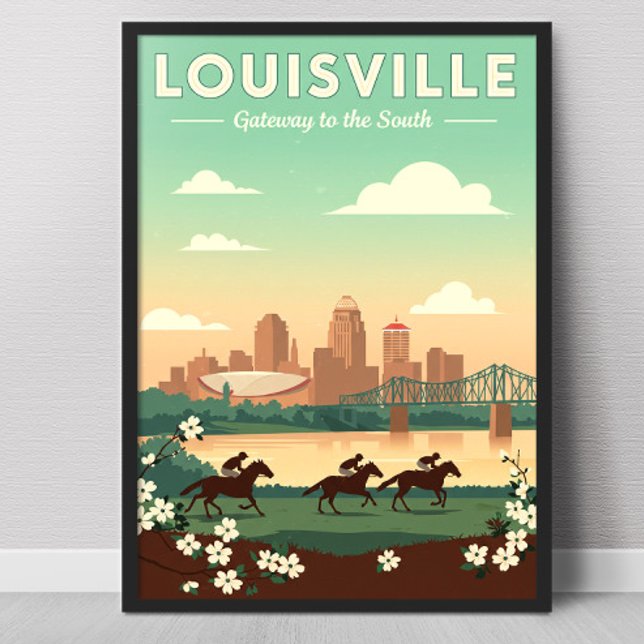 Vintage Louisville Kentucky Poster (Skapare uppladdad)