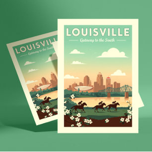 Vintage Louisville Kentucky Vykort