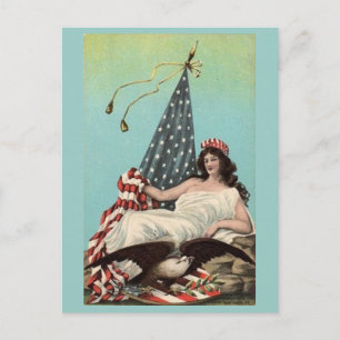 Vintage Lounging Dam Liberty Vykort