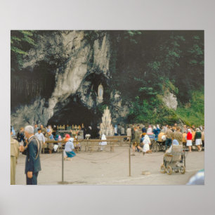 Vintage Lourdes, Grotto Poster