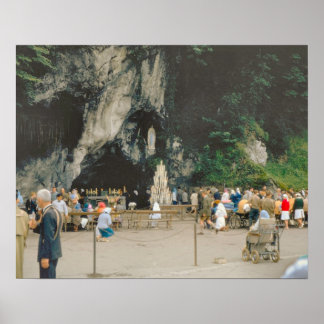 Vintage Lourdes, Grotto Poster