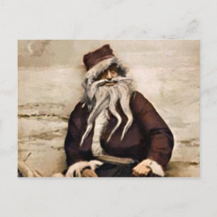 Vintage Lousy jultomte Vykort