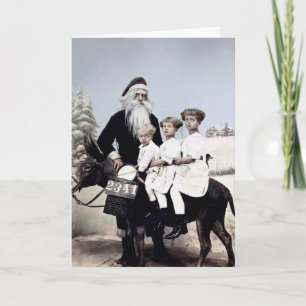 Vintage Lousy Santa Helgdag Card Helgkort