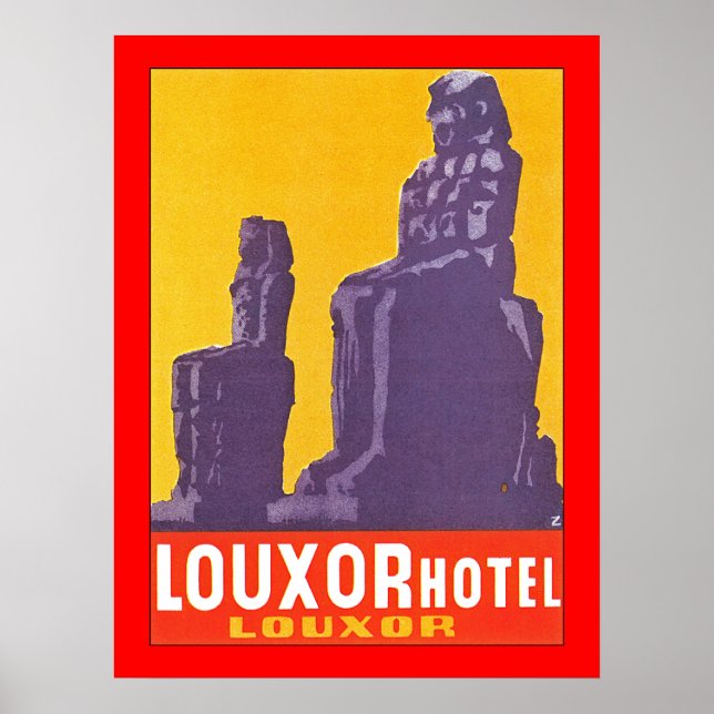 Vintage Louxour Hotel Egypten Poster (Framsidan)