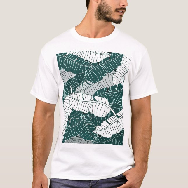 Vintage Löv Mönster - bakgrund T Shirt (Framsida)