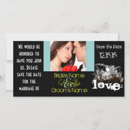 Vintage Love birds Spara datum för fotot Spara Datumet