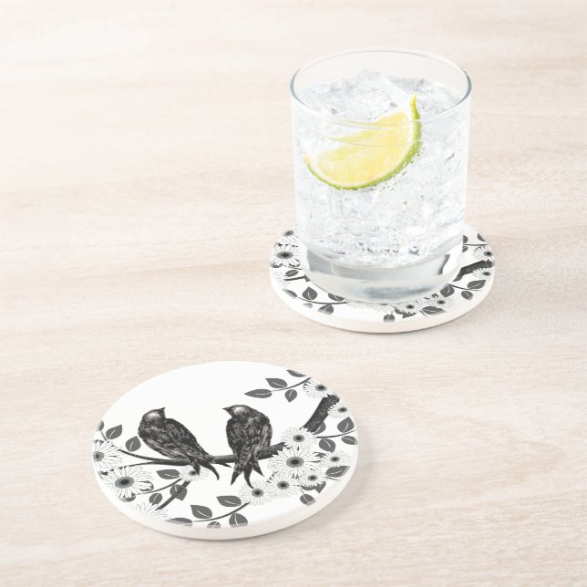 Vintage Love birds Underlägg (Sidan)