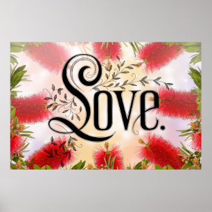 Vintage Love Flourish Poster