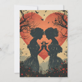 Vintage Love HBTQ Alla hjärtans dag  Julkort