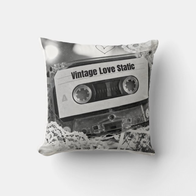 Vintage Love Static Kudde (Framsida)