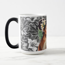 Vintage, Lovely Bali Women and Tropical Paradise  Magisk Mugg