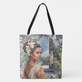 Vintage, Lovely Bali Women and Tropical Paradise Tygkasse