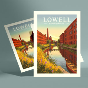 Vintage Lowell Massachusetts Vykort
