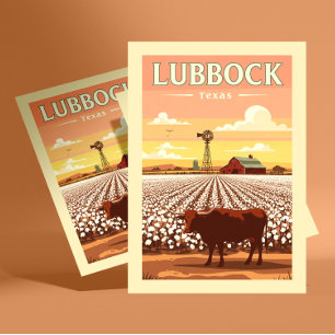 Vintage Lubbock Texas Vykort