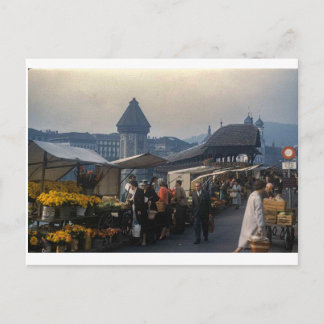 Vintage Lucerne Switzerland Postcard 1959 Vykort