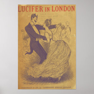Vintage Lucifer i London Illustration Poster
