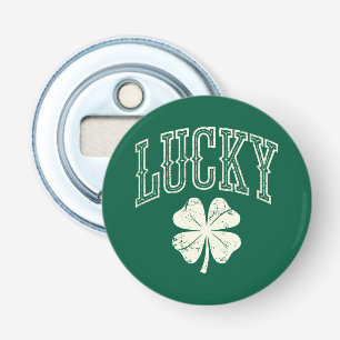 Vintage Lucky Clover St. Patricks dag Flasköppnare