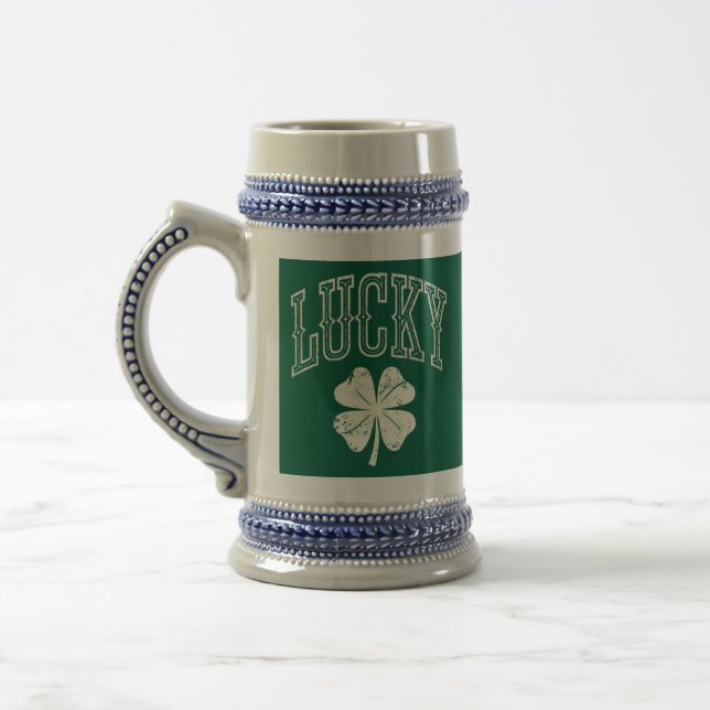 Vintage Lucky Clover St. Patricks dag  Sejdel (Vänster)