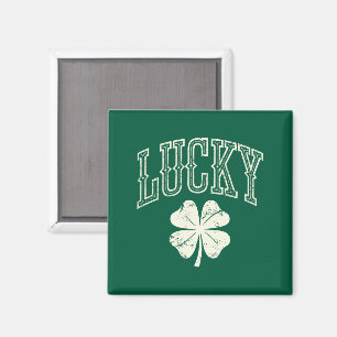 Vintage Lucky Clover St. Patrick's Day Magnet