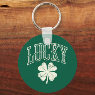 Vintage Lucky Clover St. Patrick's Day Nyckelring