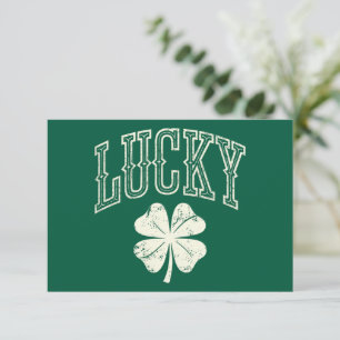 Vintage Lucky Clover St Patrick's Day Tack Kort
