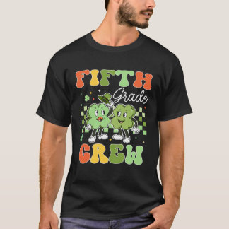 Vintage Lucky Fifth Grade Crew Teacher St Patricks T Shirt