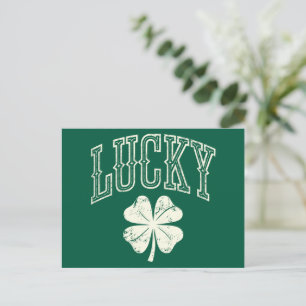 Vintage Lucky Klöver St patrick's day Vykort