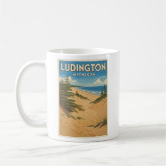 Vintage Ludington Michigan Kaffemugg