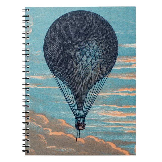 Vintage Luft Balloon Anteckningsbok (Framsidan)