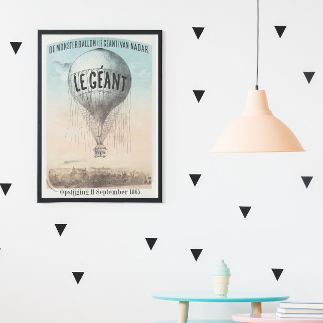 Vintage Luftballong Fransk Travel Poster (Skapare uppladdad)