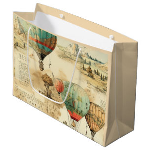 Vintage Luftballong i ett serenlandskap (10)