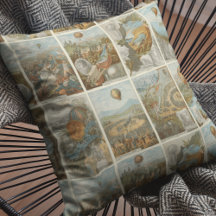 Vintage Luftballong Samla in kort Mönster
