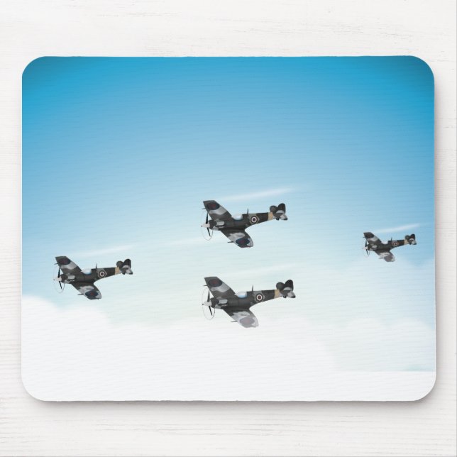 Vintage Luftfartyg Musmatta (Framsidan)