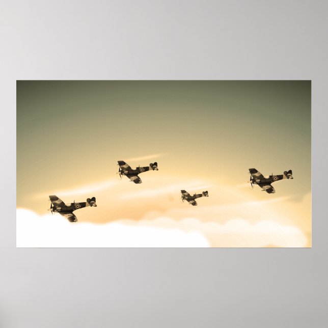 Vintage Luftfartyg Poster (Framsidan)