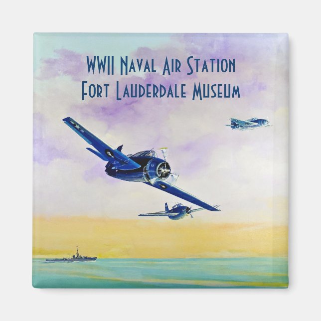 Vintage Luftfartyg - Spara datum Magnet (Framsidan)