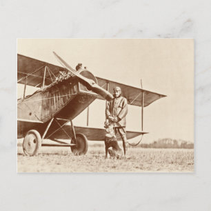 Vintage luftfartyg vykort