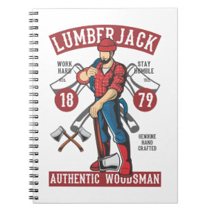 Vintage Lumberjack Anteckningsbok