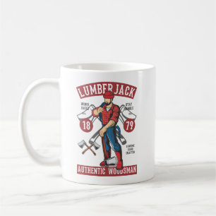 Vintage Lumberjack-Logotyp Kaffemugg