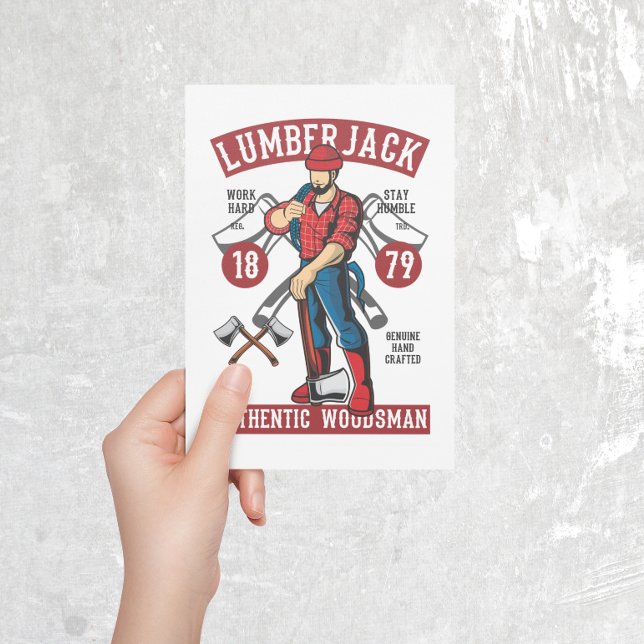 Vintage Lumberjack-vykort Vykort (vintage lumberjack postcard)
