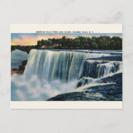Vintage Luna Island Niagara Falls-postkort Vykort