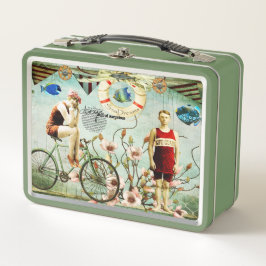 Vintage Lunch Box Gammal time Tema-strand