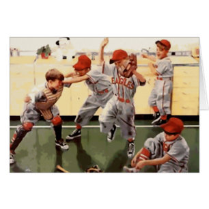 Vintage lurar baseball hälsningskort