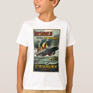 Vintage Lusitania Poster (Irish Recruiting) Tee