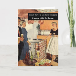 Vintage Lustigt Möhippa/Party för uppvärmning av h Kort