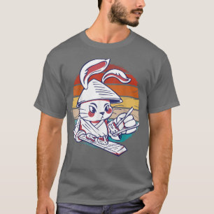 Vintage lusurakanin skapar sushi, japaner t shirt